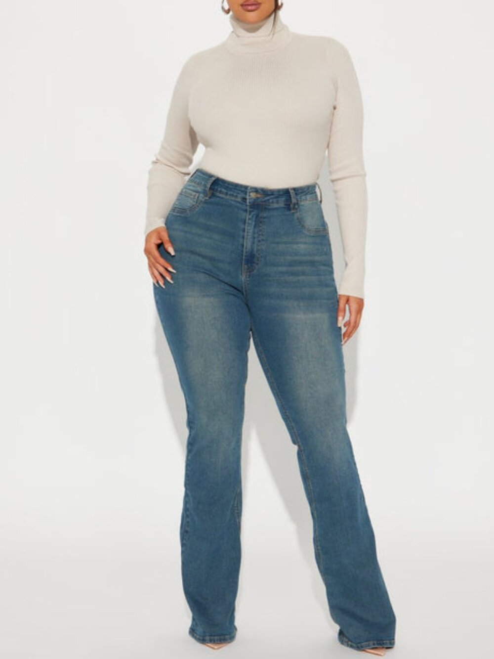 Plus size Tall Tucson Booty Lifting Stretch Bootcut Jeans - Dark Wash